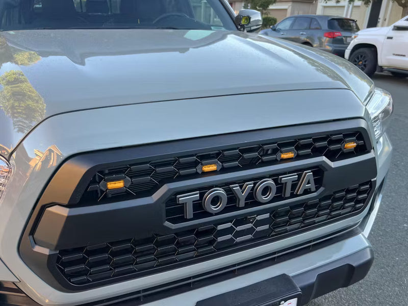 With LED Lights 2016-2023 Tacoma Trd Pro Grille Generic