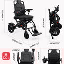 360W Electric Wheelchair Lightweight Folding Wheelchair for Adults Seniors Black
