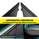 2X Left+Right Side View Door Mirror Flag Cover Molding Trim for Fiat 500 12-19