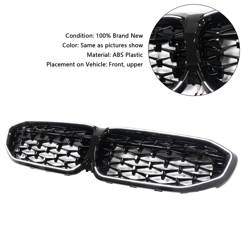 Black Diamond Kidney Grille Grill 51138072085 Fit BMW 3 Series G20 2019-2022