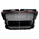 RS3 Style Honeycomb Front Bumper Grille Grill Fit Audi A3 8P 2008-2013