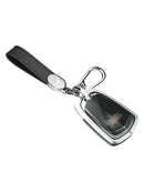 Aluminum Alloy TPU Silvery Car Key Case Cover With Buckle For Cadillac