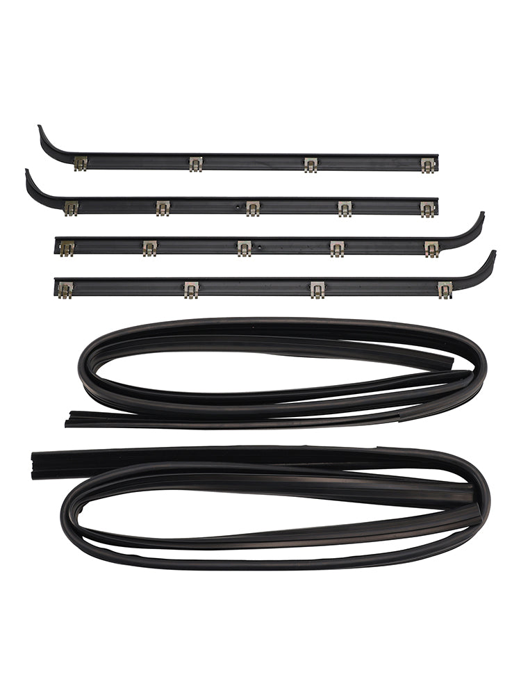 4PCS Door Window Seal Belt Weatherstrip+2PCS Seal Kit For Ford F150 F250 F350