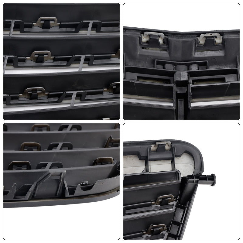 Black Front Grille Grill Fit Mercedes-Benz E Class W212 E350 E550 2010-2013