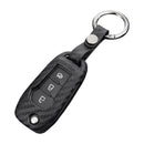 Leather Silicone Car Key Case Cover With Buckle For Ford