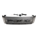 Matt Black Front Bumper Grill Grille Fit Ford Ranger T6 2012-2014 w/ LED Light