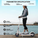 8.5" Electric Scooter for Adult Folding Electric Scooter with 350W Motor 21 MPH Max Speed 25 Miles Long-Range and Deck Lights White