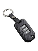 Leather Silicone Car Key Case Cover With Buckle For Honda Accord