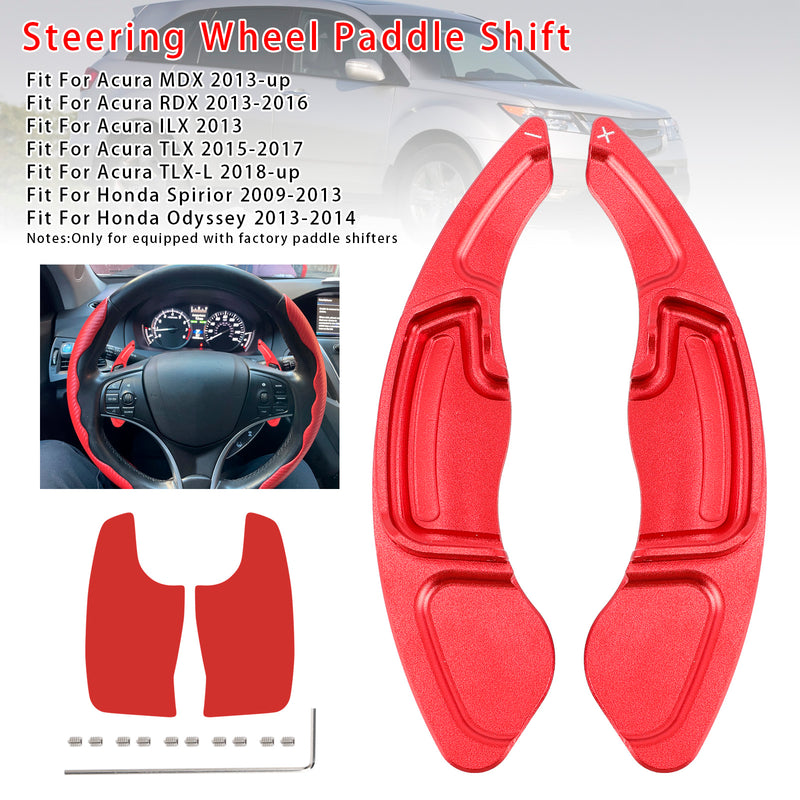 Steering Wheel Paddle Shifter Extension For Acura MDX RDX TLX Aluminium Red