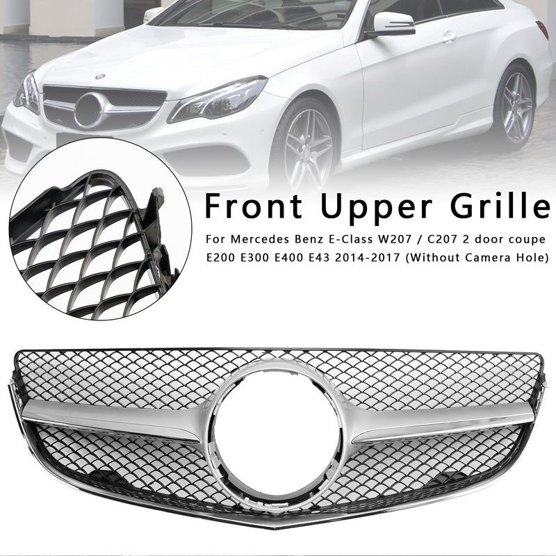 Front Bumper Grill Grille Fit Mercedes Benz E-CLASS W207 Coupe 2014-2017