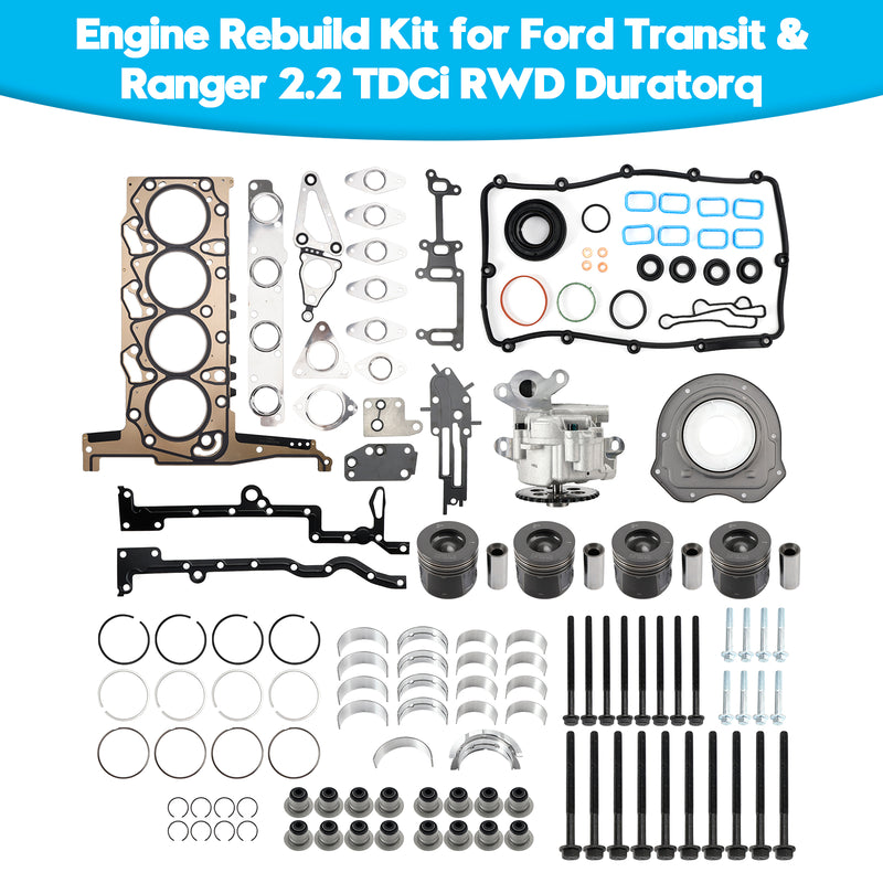 Engine Rebuild Kit for Ford Transit & Ranger 2.2 TDCi RWD Duratorq