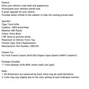 Gloss Black Front Bumper Grille Fit Ford Transit Custom Trail 2018-2023 W/ 3LED