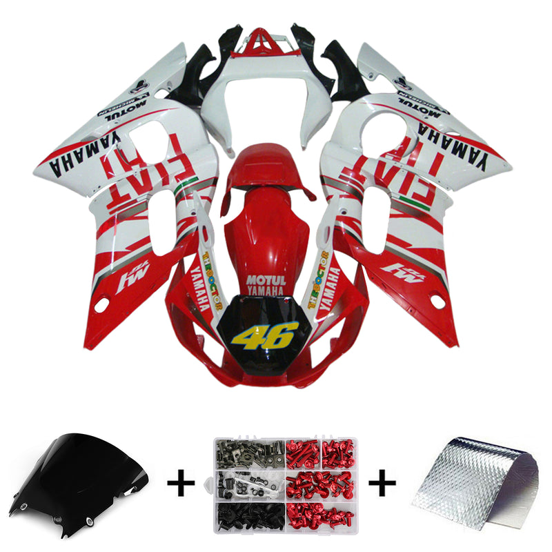 Amotopart Yamaha YZF 600 R6 1998-2002 Fairing Kit Bodywork Plastic ABS