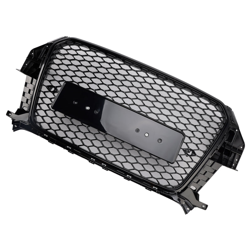 RSQ3 Style Front Honeycomb Mesh Grille Fit Audi Q3 2011-2015 Gloss Black