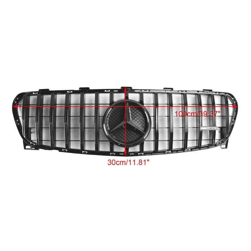 Front Grill Grille Fit Mercedes Benz GLA W156 X156 2017-2019 Facelift Black