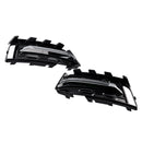 2PCS Front Bumper Fog Light Grille Trim Fit Audi A6L C8PA 2023+ Black Chrome