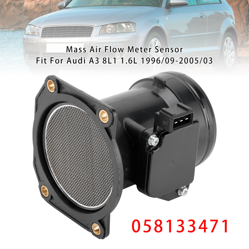 Mass Air Flow Meter Sensor For Audi A4 B5 A6 C5 VW Passat 3B 1.8L 058133471