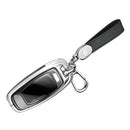 Aluminum Alloy TPU Silvery Car Key Case Cover With Buckle For Audi a6l a4l a3
