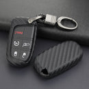 Leather Silicone Car Key Case Cover With Buckle For Jeep