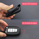 Leather Silicone Car Key Case Cover With Buckle For Hyundai Old Smart