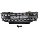 Black Front Bumper Grill Grille Fit Nissan Frontier 2009-2019 W/Led Lights