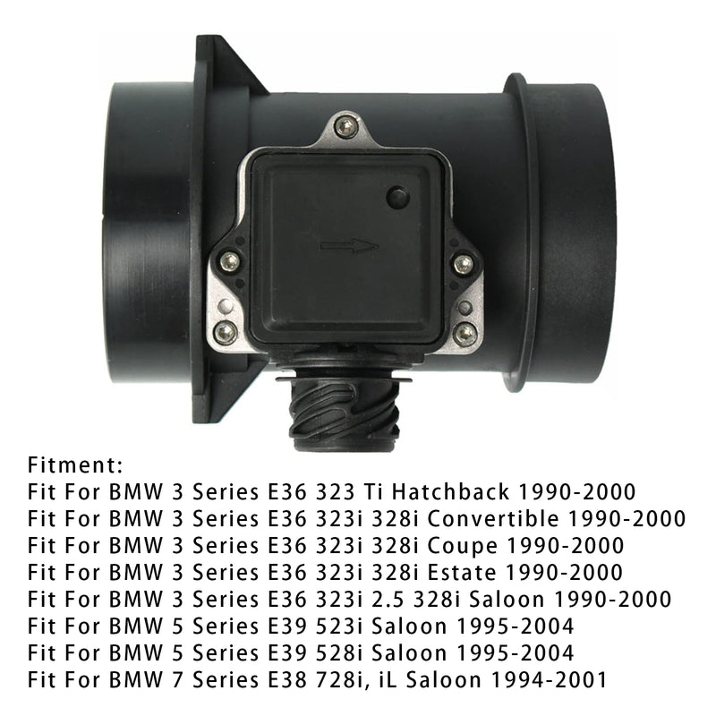 Mass Air Flow Meter Sensor For BMW E36 323i 328i E39 528i 5WK9617