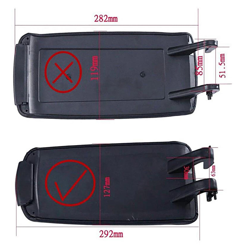 Gray Leather Armrest Centre Console Lid For Audi A4 B6 B7 2001-2008 8E0864245E