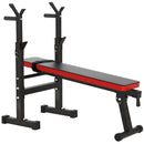 Adjustable Weight Bench Folding Bench Press w/Barbell Rack Pec workout