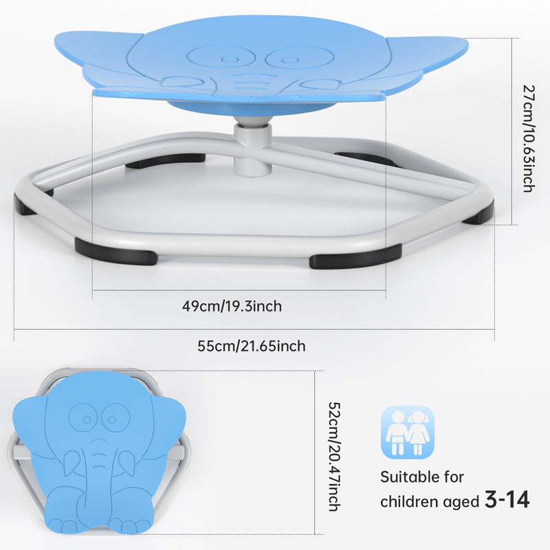 Sit+Spin 360��Sensory Spinning Seat Swivel Toy Kids elephant Wobble Chair Stool