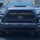 Front Bumper Hood Grill Grille Fit 2016-2023 TRD PRO Matte Black 2021 2020 2019