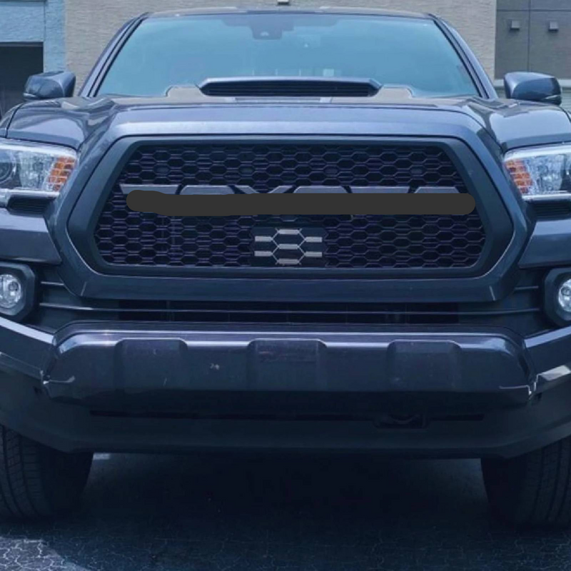 Front Bumper Hood Grill Grille Fit 2016-2023 TRD PRO Matte Black 2021 2020 2019