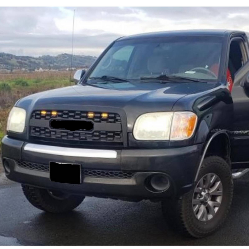 2003-2006 | Toyota Tundra | Matte Black Grill Grille | LED Lights | Toyota Letter Generic