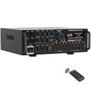 Bluetooth 5.0 HiFi Sunbuck 2000W Stereo Power Amplifier Karaoke FM USB SD AUX