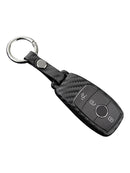 Leather Silicone Car Key Case Cover With Buckle For Mercedes-Benz E