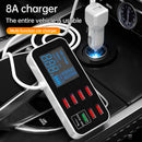 Car Charger USB PD5V1A QC3.0 Display Small Car 8 Port Car Cigarette Lighter