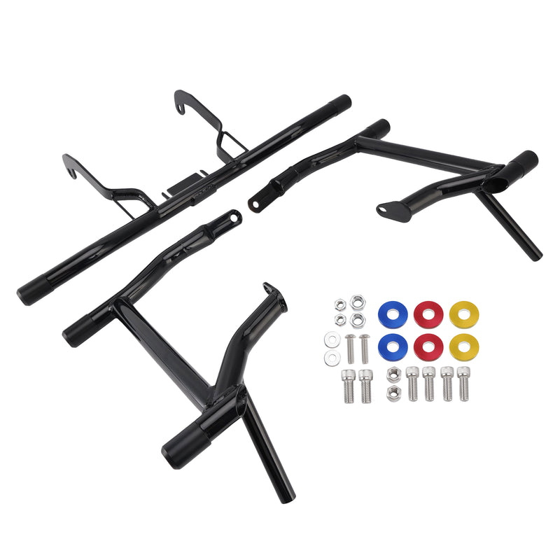 Bumper Kit Crash Bar Engine & Saddlebag Guard Fit Black For Flht Flhx 2014-2023