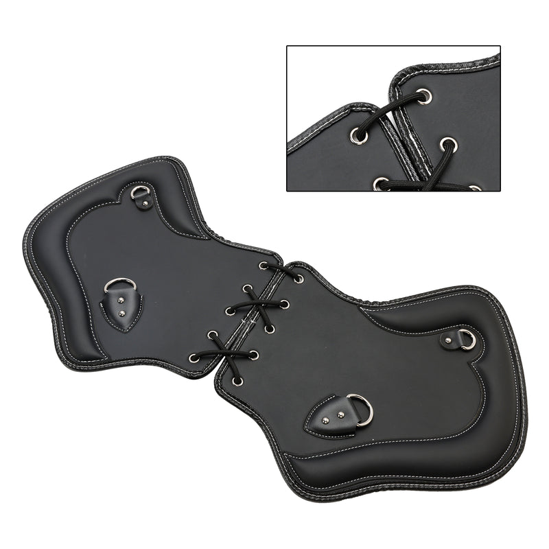 Pair Cnc Heat Shield Saddle Protector Blackb For Harley Flhx  Fxdls Xl Sportster Brown