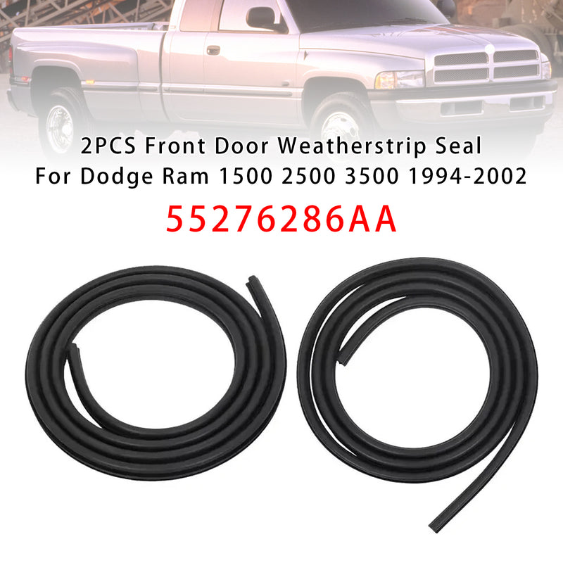 2PCS Front Door Weatherstrip Seal For Dodge Ram 1500 2500 3500 1994-2002