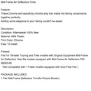 Road Street Electra Glide 2009-2023 Chrome Mid-Frame Air Deflectors Trims