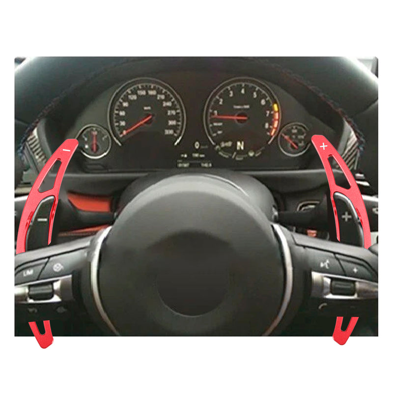Steering Wheel Paddle Shifter Extension For BMW M3 M4 X5M X6M Aluminium Red