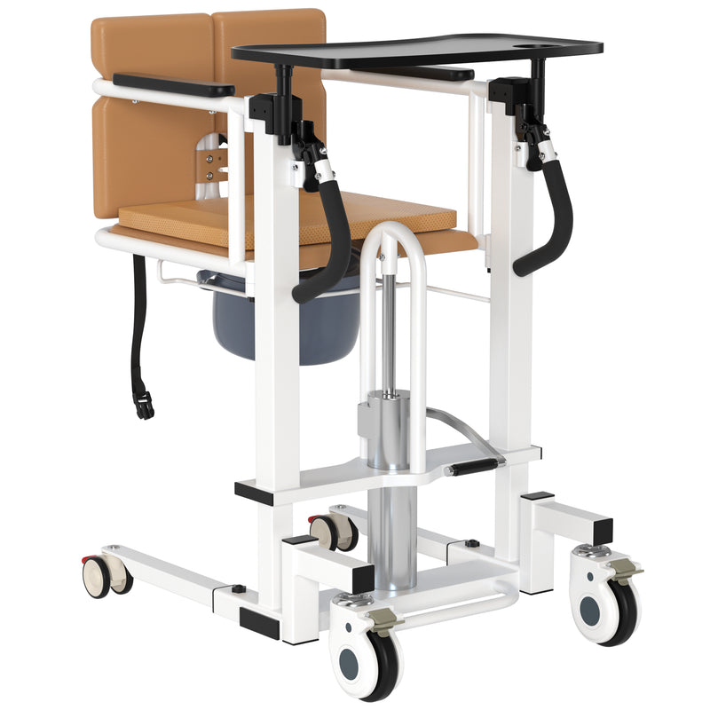 Medical Patient Lift Chair Hydraulic Transferred Lift Wheelchair 180 Split Seat With Cushion For Adults, Elderly 440 lb Weight Limited