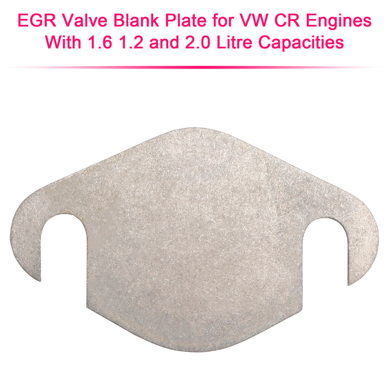 EGR Valve Blank Plate for VW CR Engines With 1.6 1.2 and 2.0 Litre Capacities