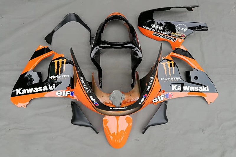 Amotopart Kawasaki ZX6R 636 2009-2012 Fairing Kit Bodywork Plastic ABS