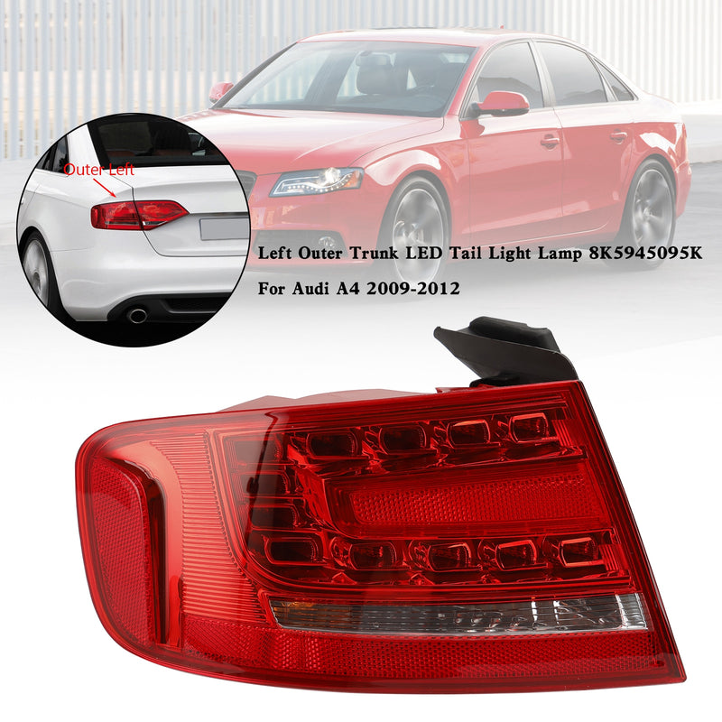 Audi A4 2009-2012 Left Outer Trunk LED Tail Light Lamp