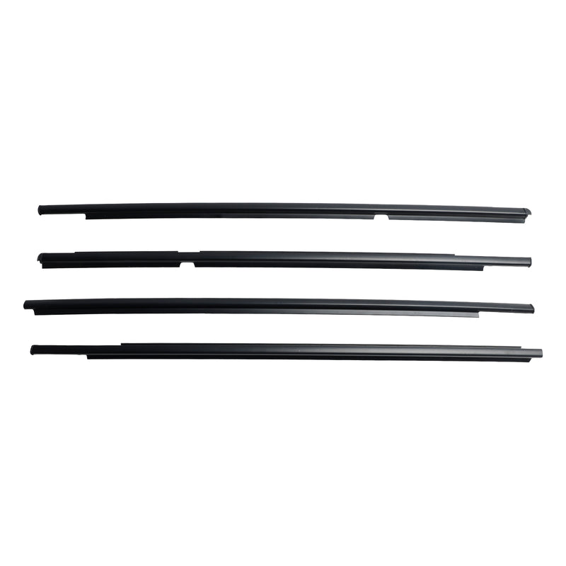 4pcs Outer Door Glass Weatherstrip Moulding For Toyota Yaris Vitz 2005-2010