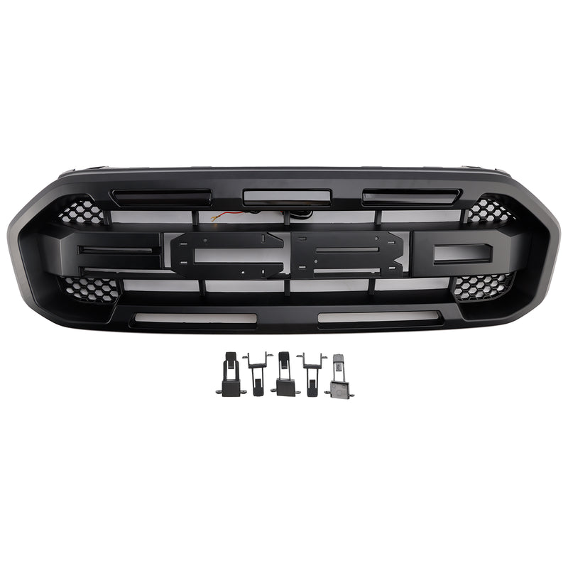 Black Raptor Style Front Bumper Grill Grille Fit Ford Ranger 2019-2023