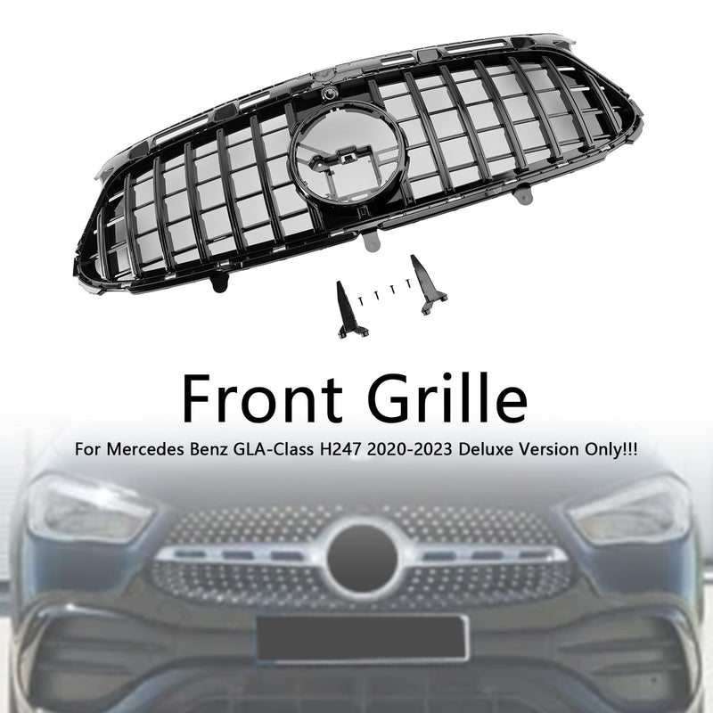 Front Bumper Grille Grill Fit Mercedes Benz GLA-Class H247 Deluxe 2020-2023