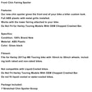 Front Chin Fairing Spoiler For Touring Road Street Glide Electra Glide M8 2017+