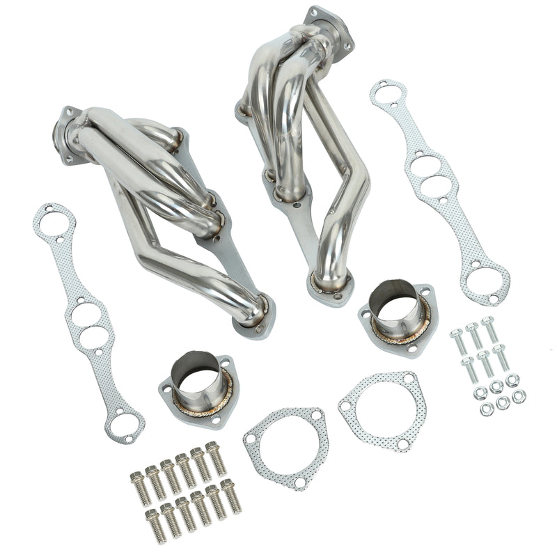 Manifold Headers Fit Chevy Blazer S10 S15 V8 Fit GMC Engine Small Block