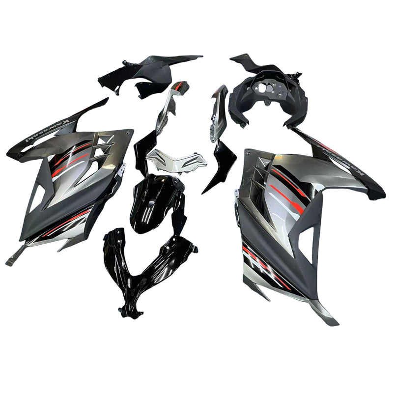 Fairings 2013-2017 Plastics Kawasaki Ninja 300R EX300R Grey Black Ninja  Generic